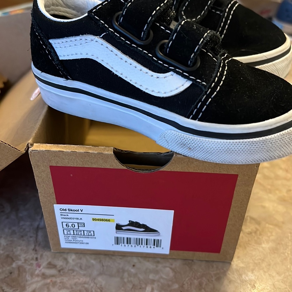 VANS toddler size 6.0 black